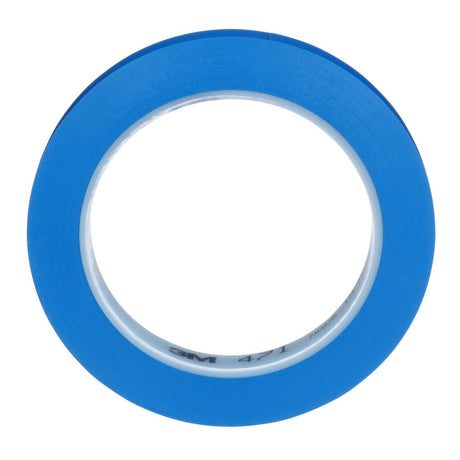 3M 471 Vinyl Tape, Blue, 1/2 in x 36 yd, 5.2 mil, Individually Wrapped Conveniently Packaged (7000047461) (72 Pack) - 3