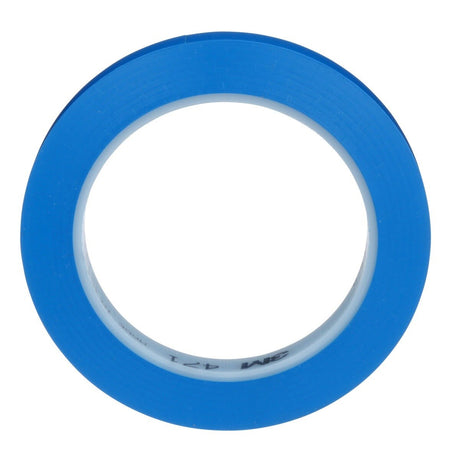 3M 471 Vinyl Tape, Blue, 1/2 in x 36 yd, 5.2 mil, Individually Wrapped Conveniently Packaged (7000047461) (72 Pack) - 5