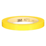 3M 471 Vinyl Tape, Yellow, 1/2 in x 36 yd, 5.2 mil (7000047466) (72 Pack) - 5