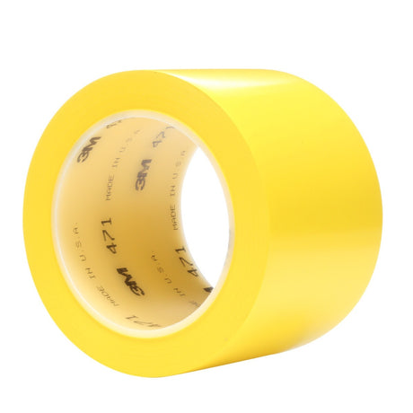 3M 471 Vinyl Tape, Yellow, 3 in x 36 yd, 5.2 mil (7000047470) (12 Pack)