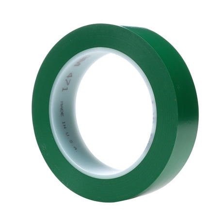 3M 471 Vinyl Tape, Green, 1/2 in x 36 yd, 5.2 mil (7000047477) (72 Pack) - 2