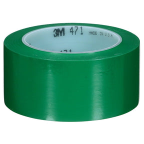3M 471 6468 Vinyl Tape, Green, 3 in x 36 yd, 5.2 mil (7000047480) (12 Pack)