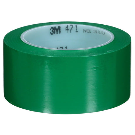 3M 471 6468 Vinyl Tape, Green, 3 in x 36 yd, 5.2 mil (7000047480) (12 Pack)