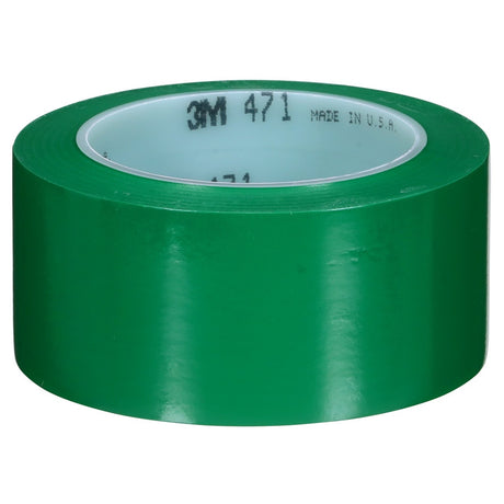 3M 471 6468 Vinyl Tape, Green, 3 in x 36 yd, 5.2 mil (7000047480) (12 Pack)