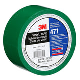 3M 471 6468 Vinyl Tape, Green, 3 in x 36 yd, 5.2 mil (7000047480) (12 Pack) - 7