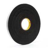 3M 4516 Vinyl Foam Tape, Black, 3/4 in x 36 yd, 62 mil (7000047492)  - (12Pack)