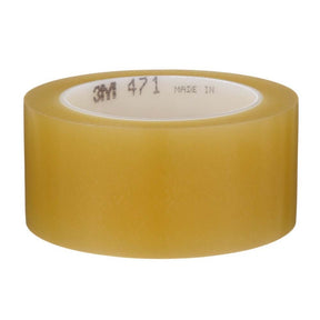 3M 471 Vinyl Tape , 2" x 36 yd 5.2 mil, Transparent (7000048403) (24 Pack)