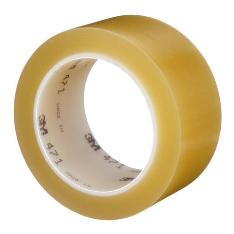 3M 471 Vinyl Tape , 2" x 36 yd 5.2 mil, Transparent (7000048403) (24 Pack) - 3