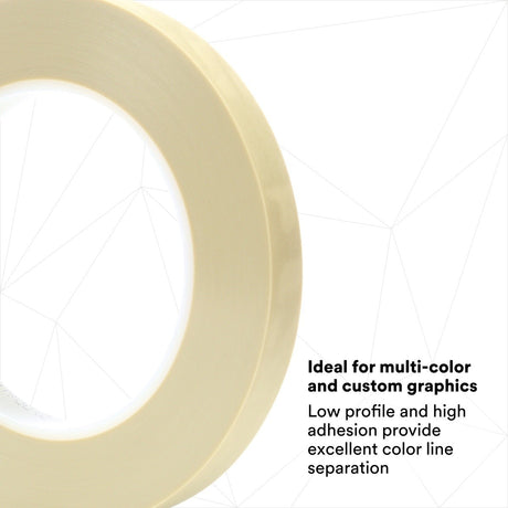 3M Scotch Fine Line Premium Masking Tape, Sand, 1/2 in x 60 yd, Polypropylene Roll (218) (7000048458)  - (12Pack) - 7