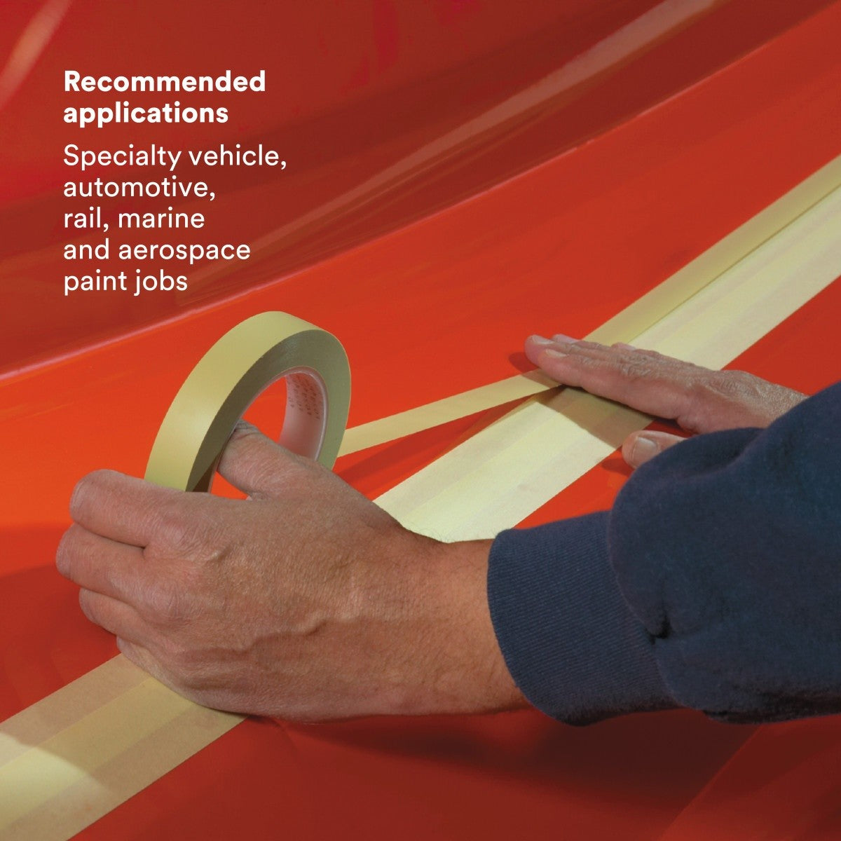 3M Scotch Fine Line Premium Masking Tape, Sand, 1/2 in x 60 yd, Polypropylene Roll (218) (7000048458)  - (12Pack) - 9