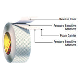3M 4016 Double Coated Urethane Foam Tape, Off White, 1/2 in x 36 yd, 62 mil (7000048478) - 2