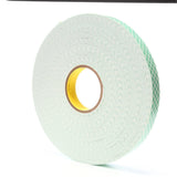 3M 4016 Double Coated Urethane Foam Tape, Off White, 1 in x 36 yd, 62 mil (7000048480) (Case of 9)  - (9Pack) - 2