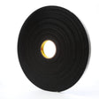 3M 4508 Vinyl Foam Tape, Black, 3/4 in x 36 yd, 125 mil, Single Sided Acrylic Adhesive (7000048509) (12 Pack)