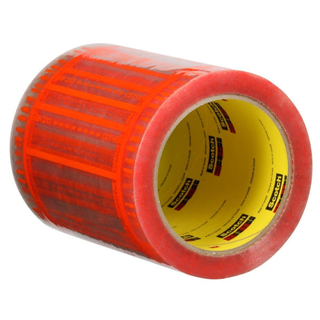 3M 824 Scotch Pouch Tape Roll, Pressure Sensitive, 2.5 mil, Orange and Transparent, 5 in x 6 in (7000048603) (12 Pack) - 3