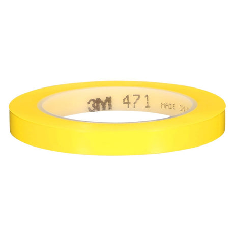 3M 471 Vinyl Tape, Yellow, 3/8 in x 36 yd, 5.2 mil (7000048775) (96 Pack) - 2