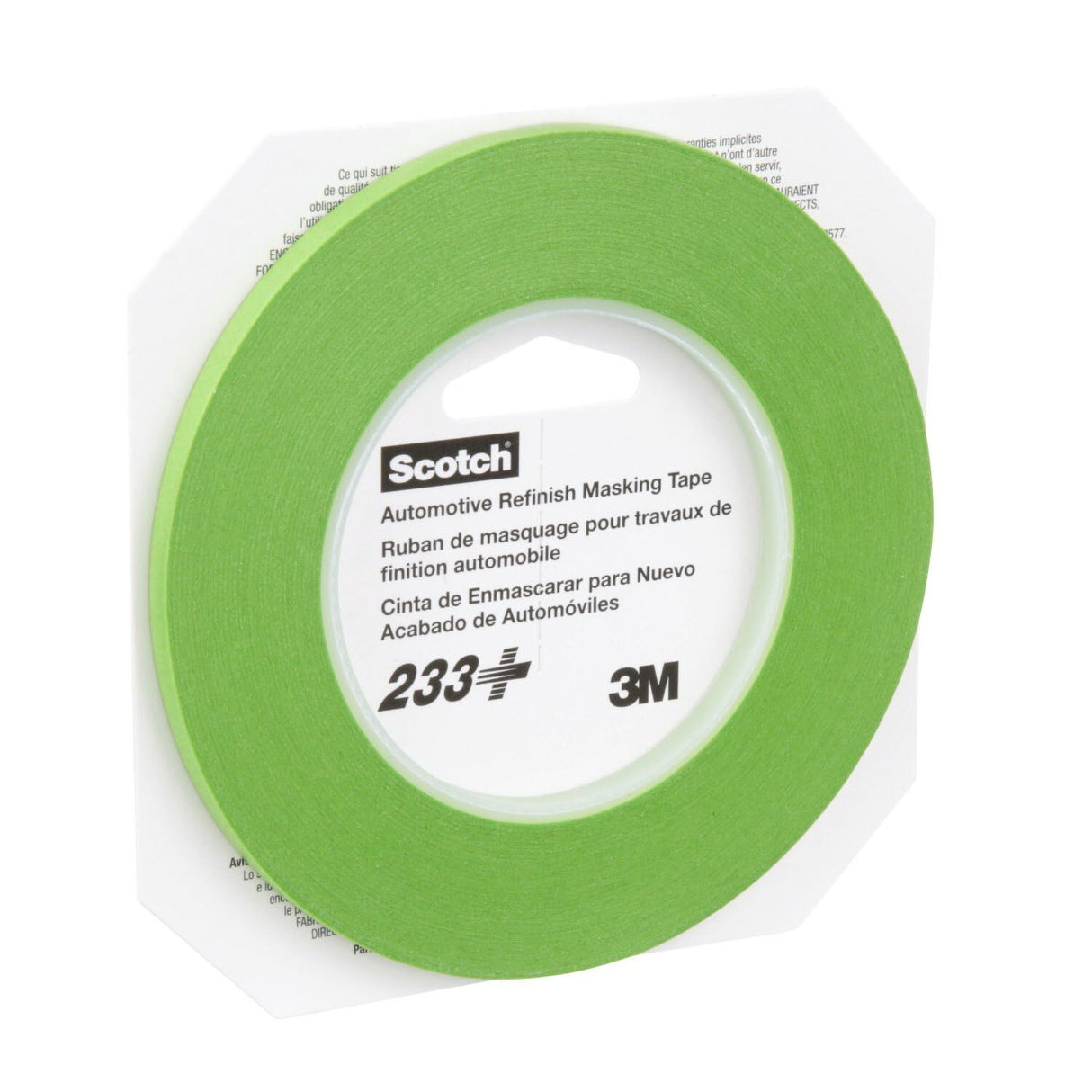 3M 233+ Scotch Performance Green Masking Tape, 6 mm x 55 m, Automotive Refinish (26344) (7000048806)  - (12Pack) - 3