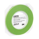 3M 233+ Scotch Performance Green Masking Tape, 6 mm x 55 m, Automotive Refinish (26344) (7000048806)  - (12Pack) - 3