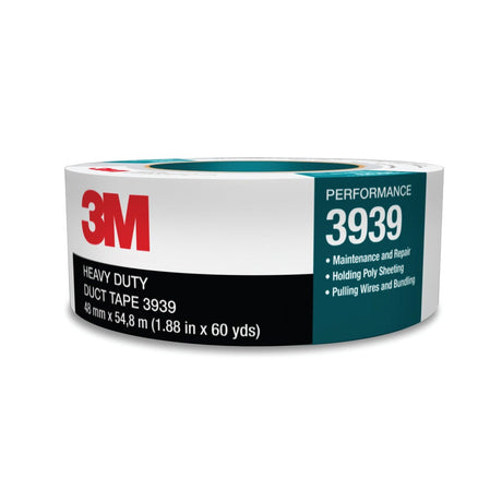 3M 3939 Heavy Duty Duct Tape, Silver, 15/16 in x 60 yd, 9.0 mil (7000048814) (36 Pack) - 3