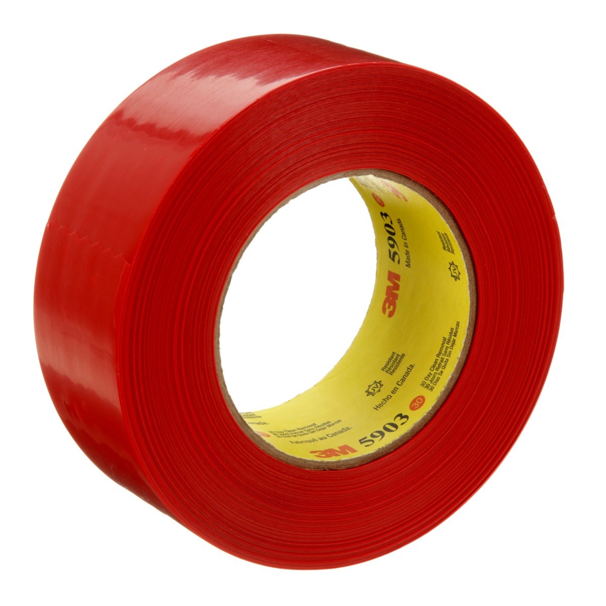 3M 5903 Outdoor Masking Poly Tape, Red, 1.88 in x 60 yd, 7.5 mil (7000049309)  - (24Pack) - 3