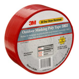 3M 5903 Outdoor Masking Poly Tape, Red, 1.88 in x 60 yd, 7.5 mil (7000049309)  - (24Pack) - 6