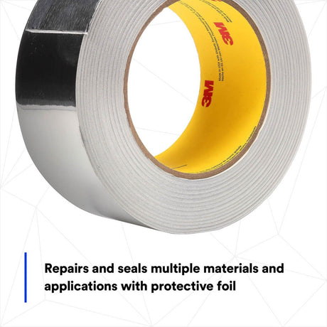 3M 3380 Aluminum Foil Tape, Silver, 48 mm x 45 m, 3.25 mil (7000049613) (24 Pack) - 4