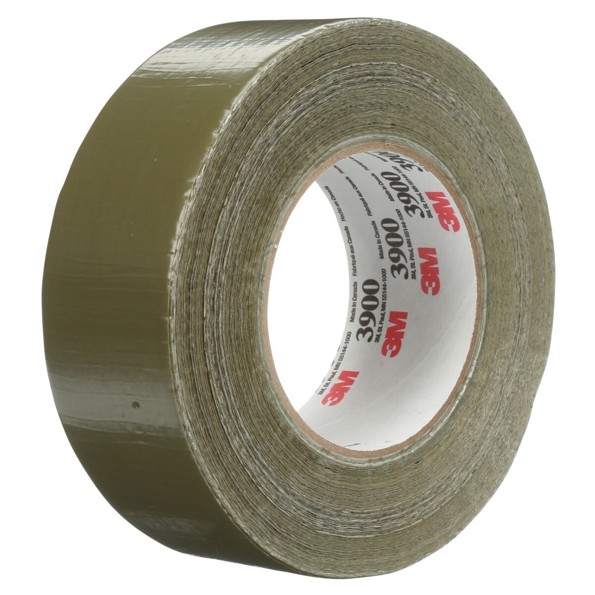 3M 3900 Multi-Purpose Duct Tape, Olive, Rubber Adhesive, Water Resistant, 48 mm x 54.8 m, 7.6 mil, Individually Wrapped Conveniently Packaged (7000049744)  - (24Pack)