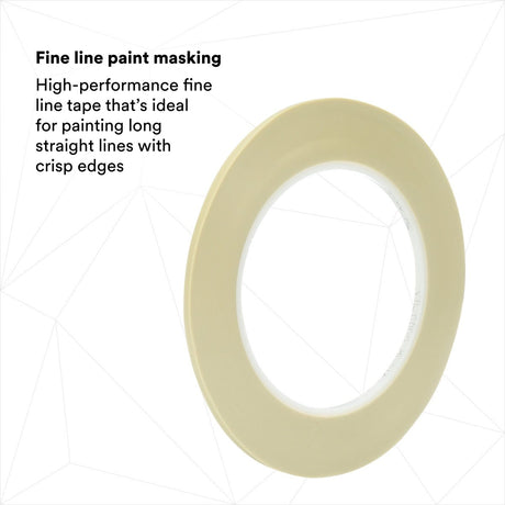 3M 218 Scotch Fine Line Premium Masking Tape, Green, 3/16 in x 60 yd, 5.0 mil, High Performance Polypropylene Tape (7000050050)  - (12Pack) - 5