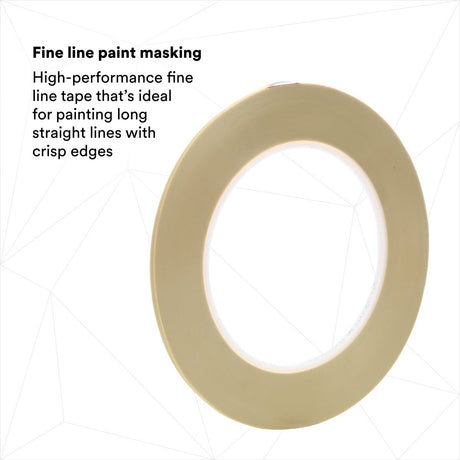 3M 218 6308 Scotch Fine Line Premium Masking Tape, Green, 3/32 in x 60 yd, 5.0 mil, High Performance Polypropylene Film Tape (7000050054)  - (3Pack) - 4