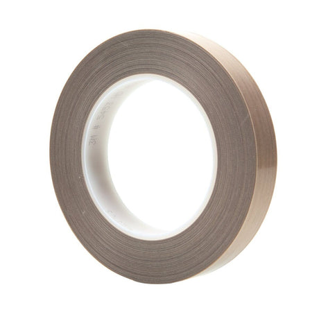 3M 5453 PTFE Glass Cloth Tape, Brown, 3/4 in x 36 yd, 8.2 mil (7000050132) (12 Pack) - 3