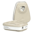 3M 6002 Acid Gas Respirator Cartridge, Bayonet, White (7000051850) (1 Pair)  - (30Pack)