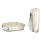 3M 6002 Acid Gas Respirator Cartridge, Bayonet, White (7000051850) (1 Pair)  - (30Pack) - 3