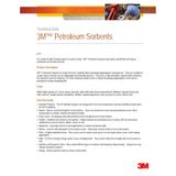 3M HP-255 Oil Sorbent Sheets, High Capacity, White, 17 in x 19 in (7000051869) (50 Pack) - 3