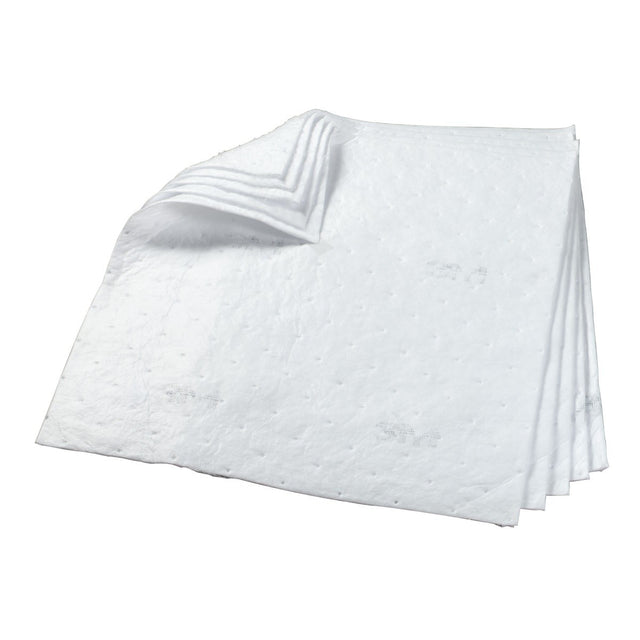 3M HP-157 Petroleum Sorbent Pad, High Capacity, White, 34 in x 38 in (7000051873) (50 Pack)