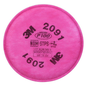 3M 2091 2091/07000 Particulate Filter P100 Bayonet, Magenta (7000051991) (100 Pack)