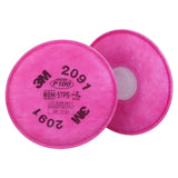 3M 2091 2091/07000 Particulate Filter P100 Bayonet, Magenta (7000051991) (100 Pack) - 2