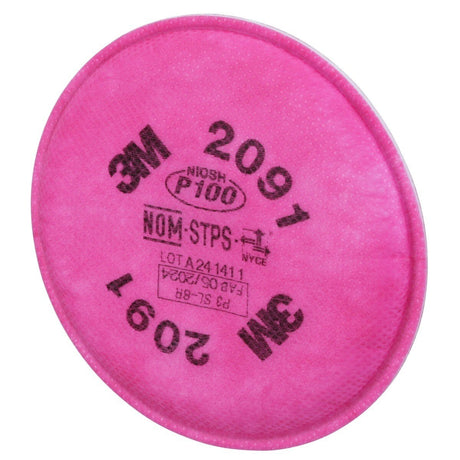 3M 2091 2091/07000 Particulate Filter P100 Bayonet, Magenta (7000051991) (100 Pack) - 5