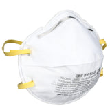 3M 8110S Particulate Respirator, N95, Unsealed, Small, Disposable, Adjustable Noseclip, Two Strap, Nosefoam (7000052065) (160 Pack) - 3