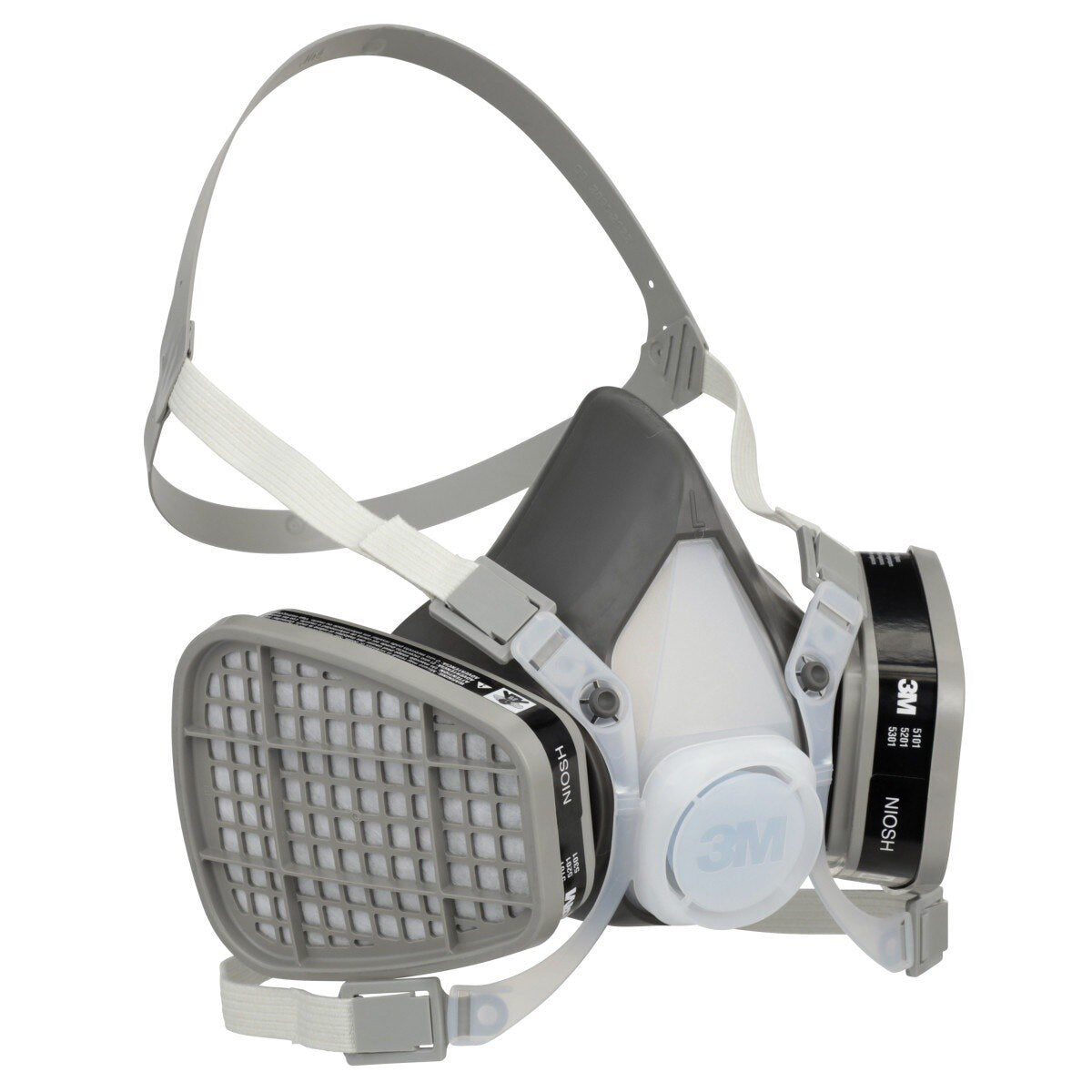3M 66070 Half Facepiece Disposable Respirator Assembly 51P71 NIOSH Approved Organic Vapor P95 Small Permanently Attached Cartridges (7000052079)  - (12Pack) - 5
