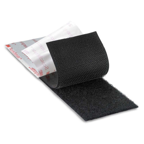 3M SJ3526N Hook Fastener , Black, Rubber Adhesive Backed Reclosable Fastener Tape, 3/4 in x 50 yd (7000052210) - 2