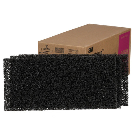 3M 5241 Hi Pro Utility Pad for Stripping, Extra Coarse, Black, 4-5/8 in x 10 in (7000052516) (40 Pack) - 7