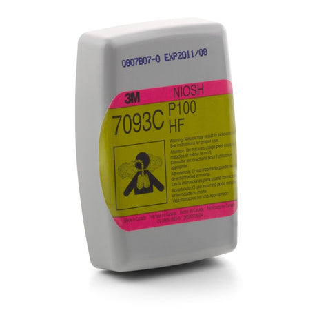 3M 7093C Hydrogen Fluoride Cartridge Filter, P100, Bayonet, Nuisance Level Organic Vapor and Acid Gas Relief (7000052600) (360 Pack)