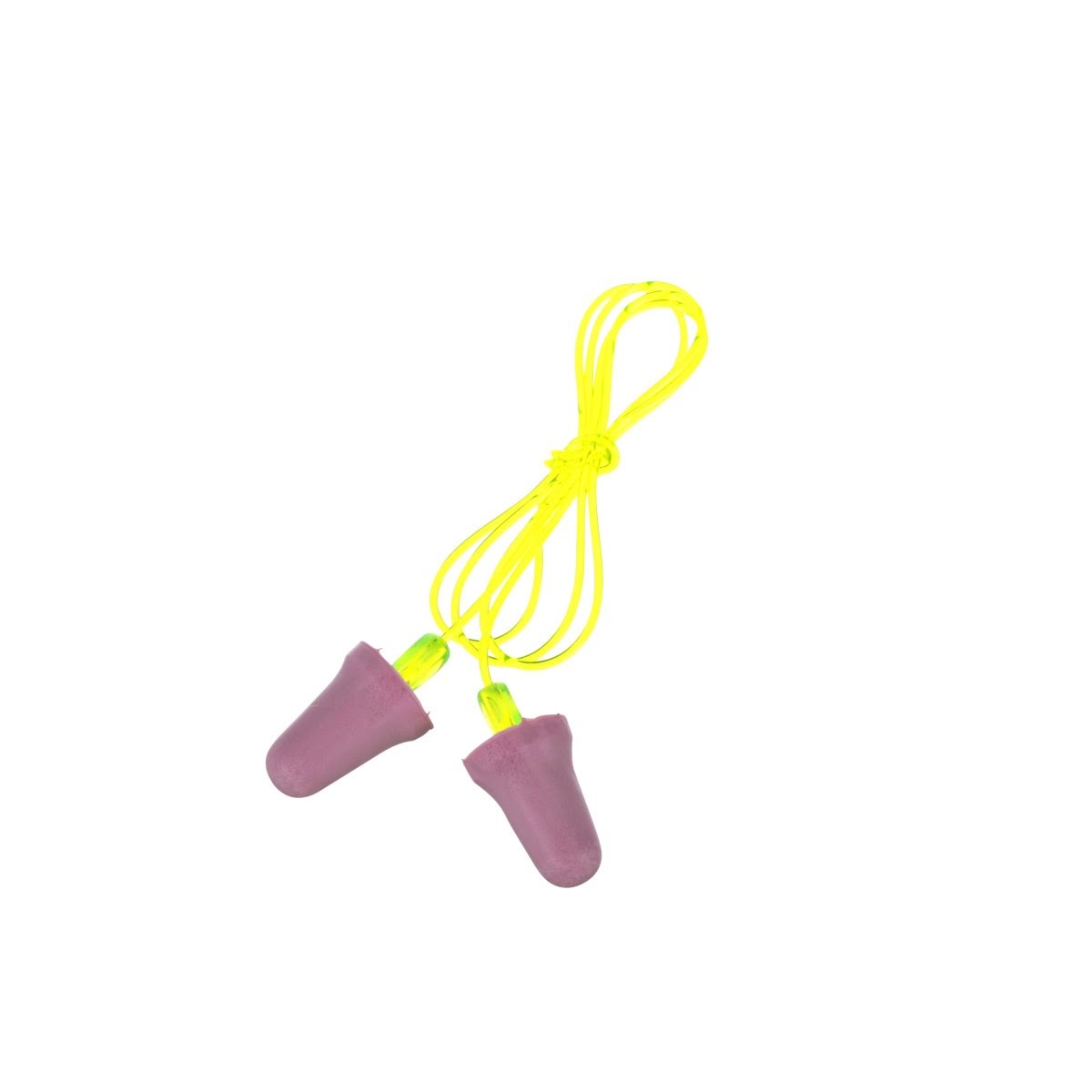 3M P2001 No-Touch Push-to-Fit Earplugs, Corded, NRR 29 dB, Purple, Yellow Vinyl Cord (7000052722) (1 Pair)  - (400Pack) - 4