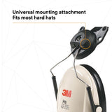 3M 7000052743 Optime 95 Cap-Mount Earmuffs with Universal Hard Hat Attachment 21 dB NRR  - (10Pack) - 4