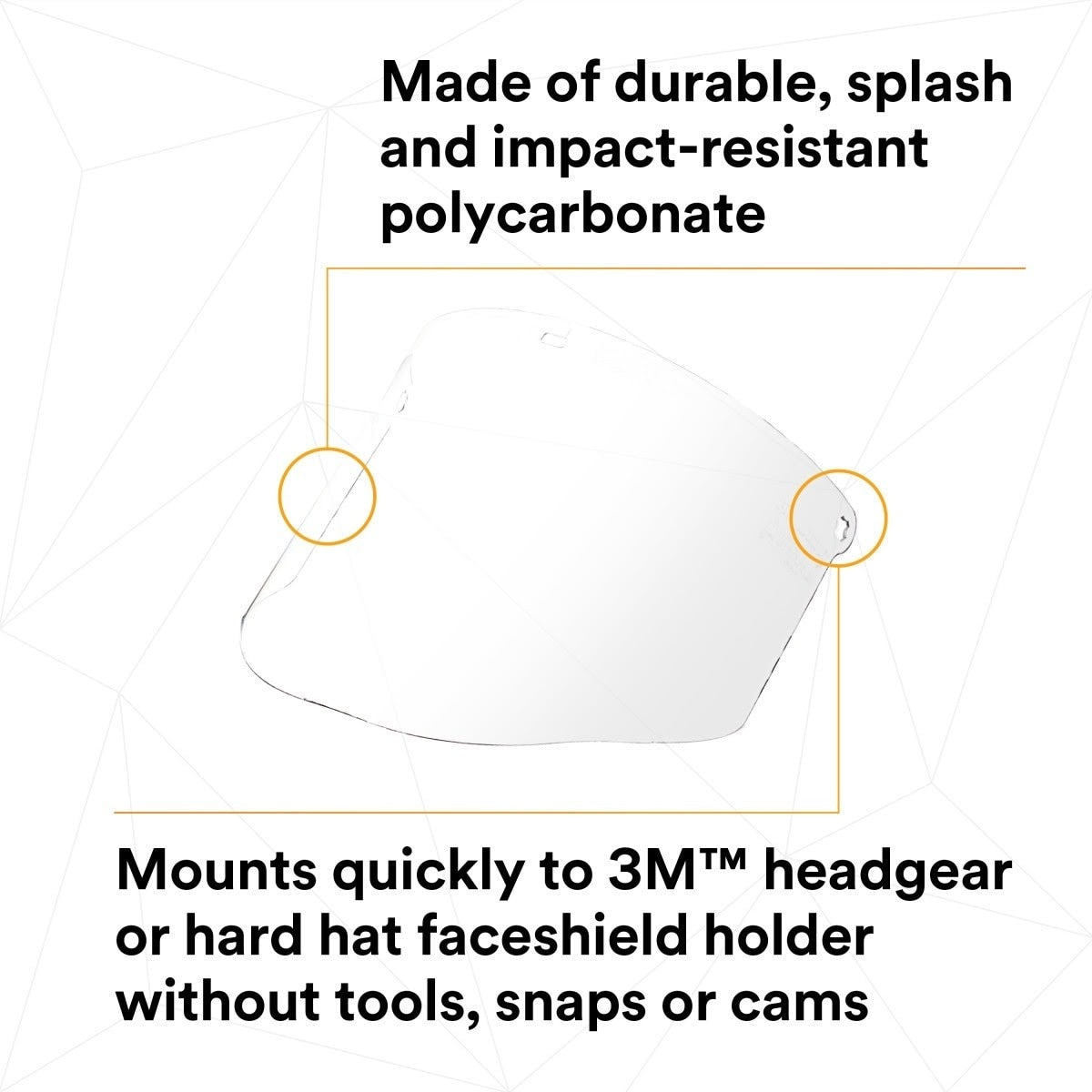 3M 82600-00000 WCP96 Total Performance Polycarbonate Clear Faceshield Window (7000052753)  - (10Pack) - 5