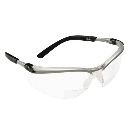 3M BX Reader Safety Glasses with +2.0 Diopter, ANSI Z87, Anti-Fog Anti-Scratch Clear Lens, Silver Frame, Adjustable Temples and Lens Angle (11375-00000-20) (7000052794) (1 Pair)  - (20Pack)