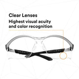 3M BX Reader Safety Glasses with +2.0 Diopter, ANSI Z87, Anti-Fog Anti-Scratch Clear Lens, Silver Frame, Adjustable Temples and Lens Angle (11375-00000-20) (7000052794) (1 Pair)  - (20Pack) - 10