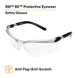 3M 11380-00000-20 BX Protective Eyewear, Clear Anti-Fog Lens, Silver/Black Frame (7000052795)  - (20Pack) - 5