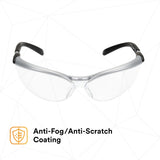 3M 11380-00000-20 BX Protective Eyewear, Clear Anti-Fog Lens, Silver/Black Frame (7000052795)  - (20Pack) - 6