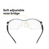 3M 11380-00000-20 BX Protective Eyewear, Clear Anti-Fog Lens, Silver/Black Frame (7000052795)  - (20Pack) - 8
