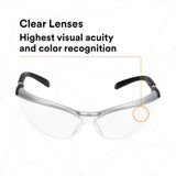 3M 11380-00000-20 BX Protective Eyewear, Clear Anti-Fog Lens, Silver/Black Frame (7000052795)  - (20Pack) - 9